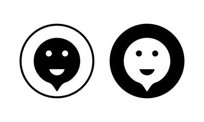 smile icon vector illustration. smile emoticon icon. feedback sign and symbol