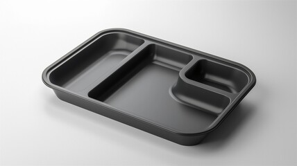 Photorealistic image of a touchscreen butter divider tray in a modern studio setting