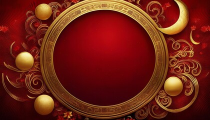 creative beautiful abstract border frame of sun and moon with copy space on background, graphic resource