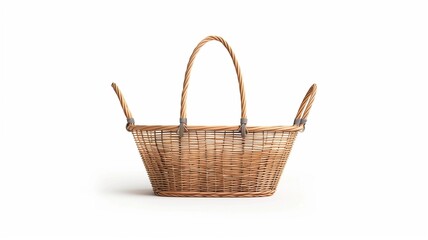 Obraz premium Photorealistic image of a magnetic storage basket with stackable design on a white background