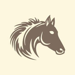 Horse head silhouette vector illustration