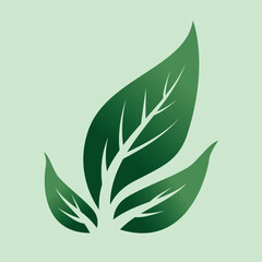 Green leaf ecology icon vector illustrations