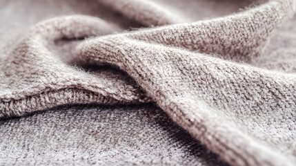 Soft Brown Knitted Fabric Texture Background