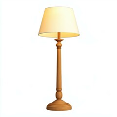 A sleek floor lamp stands tall against a  white backdrop, adding a touch of elegance to any space.