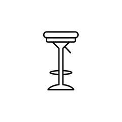 Bar Stool Line Illustration