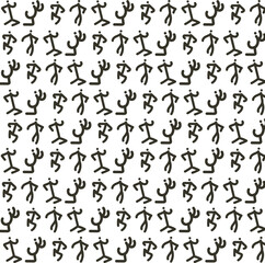 Texture in the form of small stickers or little people in motion.