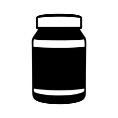 A Black and White Icon of a Closed Jar or Container