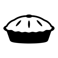 A Delicious Black and White Illustration of a Homemade Pie