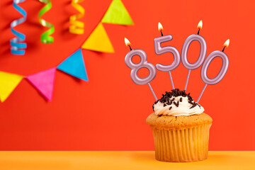 Number of followers or likes - Candle number 8500
