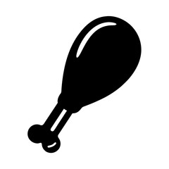 A Delicious and Juicy Roasted Chicken Leg Icon Graphic Illustration