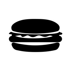 Simple Black and White Hamburger Icon Graphic Design Illustration