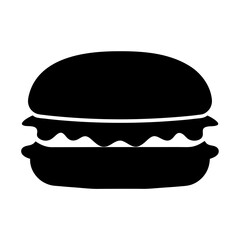 Simple Black and White Hamburger Icon Graphic Design Illustration