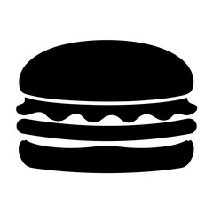 Simple Black and White Hamburger Icon Graphic Design Illustration