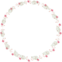 floral wreath illustration card invitation