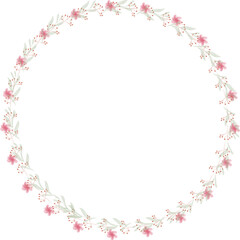 Obraz premium floral wreath illustration card invitation