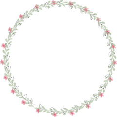floral wreath illustration card invitation