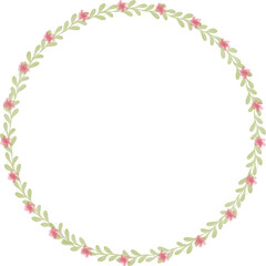 floral wreath illustration card invitation