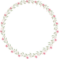 floral wreath illustration card invitation