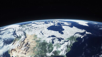 Exploring earth from space a stunning view of north america satellite imagery cosmic environment aerial perspective