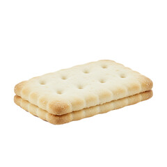 classic white biscuits isolated on white Background