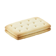 classic white biscuits isolated on white Background