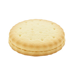 classic white biscuits isolated on white Background