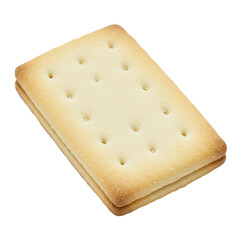 classic white biscuits isolated on white Background