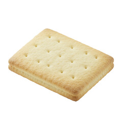 classic white biscuits isolated on white Background