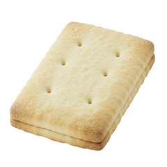 classic white biscuits isolated on white Background