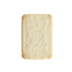 classic white biscuits isolated on white Background