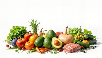 Fresh Produce and Protein A Nutritious Display