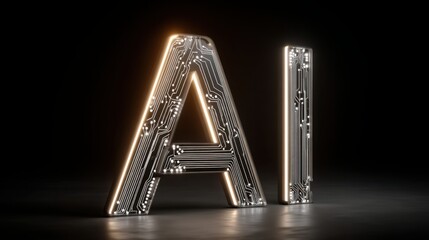 The letter a illuminated in the dark representing an abstract concept of payment confirmation in a digital environment