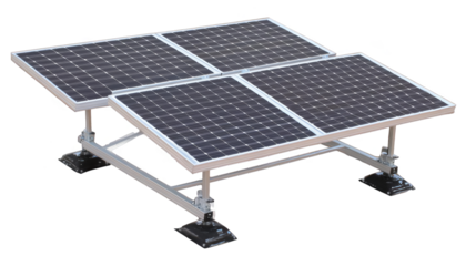3D Illustration of Solar Panel Array with Silver Frame on Transparent Background