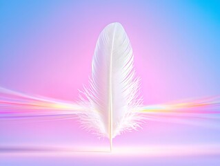 Obraz premium Soft Feather, Pastel Background