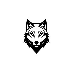 Geometric Wolf Head Design