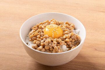 納豆　卵かけご飯