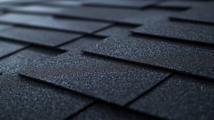 Roofing specialist securing shingles on a residential roof. Featuring protection and durability