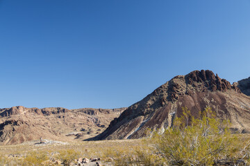 Old abandoned mining equipment in the desert