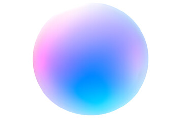 Fototapeta premium Abstract Gradient Sphere Illustration in Blue Pink Purple on Isolated Transparent Background