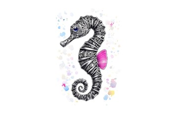 Fototapeta premium Sea Horse Art Design