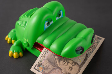 お金に執着しているワニ ビジネス 貯金 
