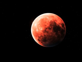 Red Moon in Dark Space