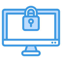 Computer monitor with a padlock on the screen, great for cybersecurity concepts, internet safety, data protection, online privacy, digital security.