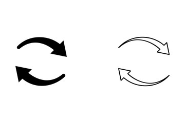 Refresh icon set. Reload icon vector. Update icon. eps10