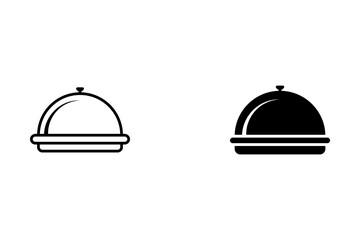 Tray of Food Icon Vector Logo Template Illustration Design.