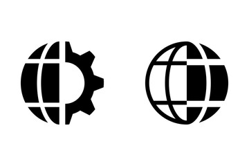 Fototapeta premium Web icon. Website vector icon. Internet world vector on white background