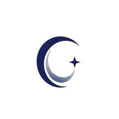 Naklejka premium Moon and Star Logo Design