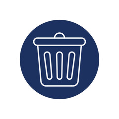 Trash Can icon vector stock illustration