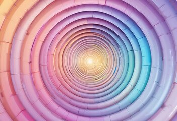Obraz premium A series of concentric circles expanding outward, each filled with a gradient of colors transitioning smoothly