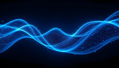Naklejka premium abstract blue background with waves